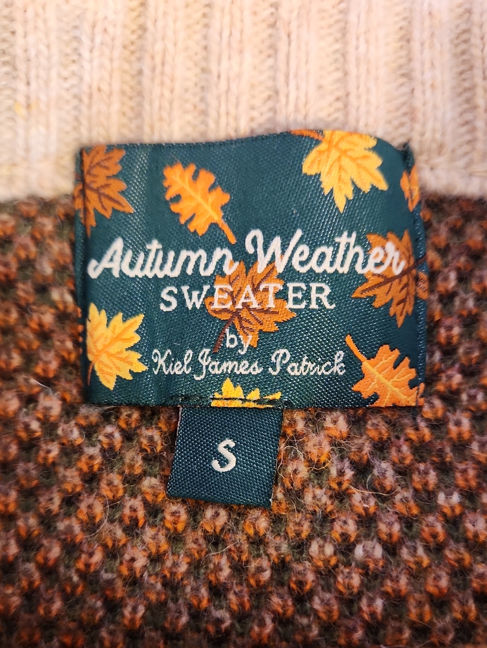 KIEL JAMES PATRICK “Autumn Weather” Wool blend Knit Sweater, size S - Picture 5 of 9